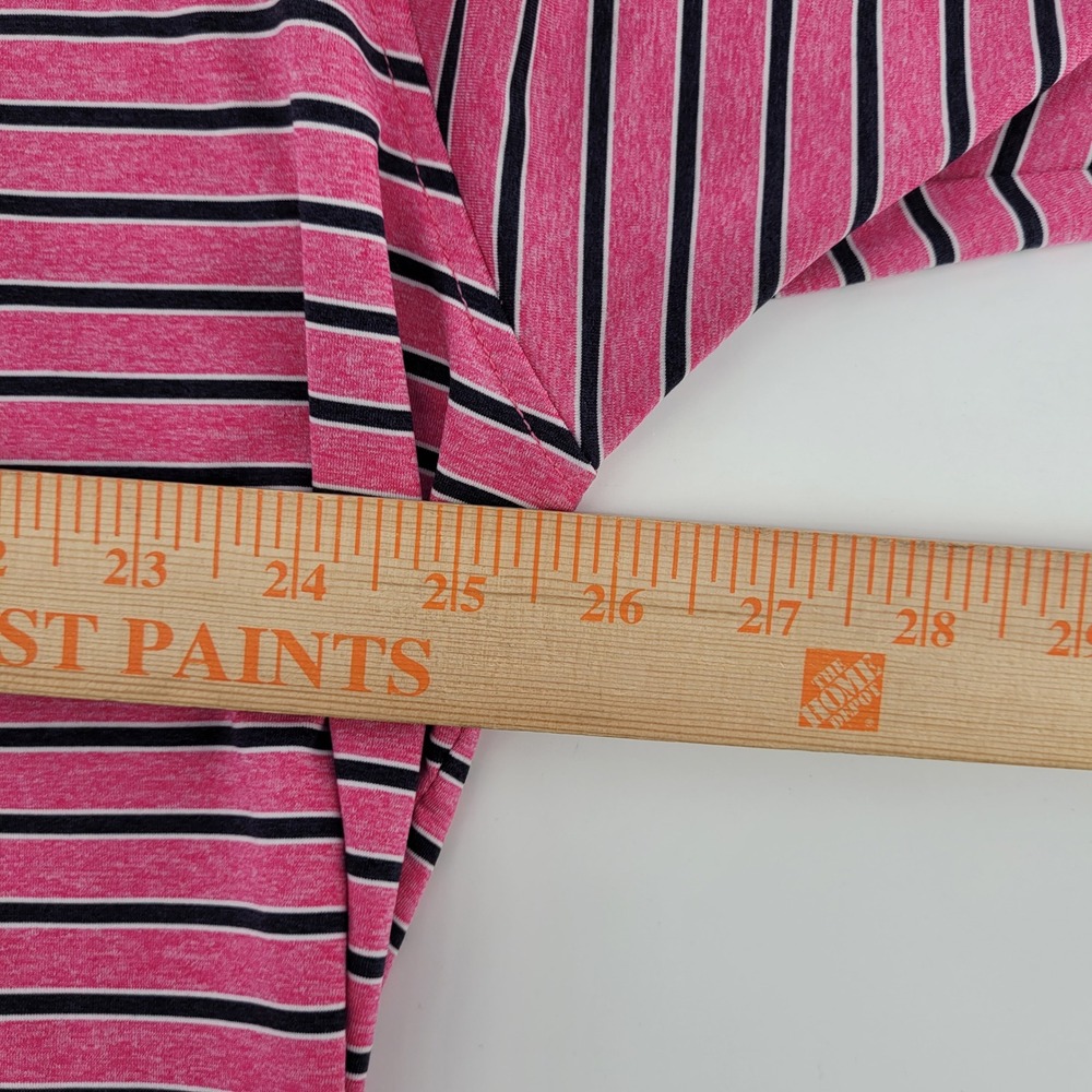 FootJoy‎ Polo Shirt Mens XXL Pink Striped Short Sleeve Golf Athletic Athletic - Picture 3 of 7